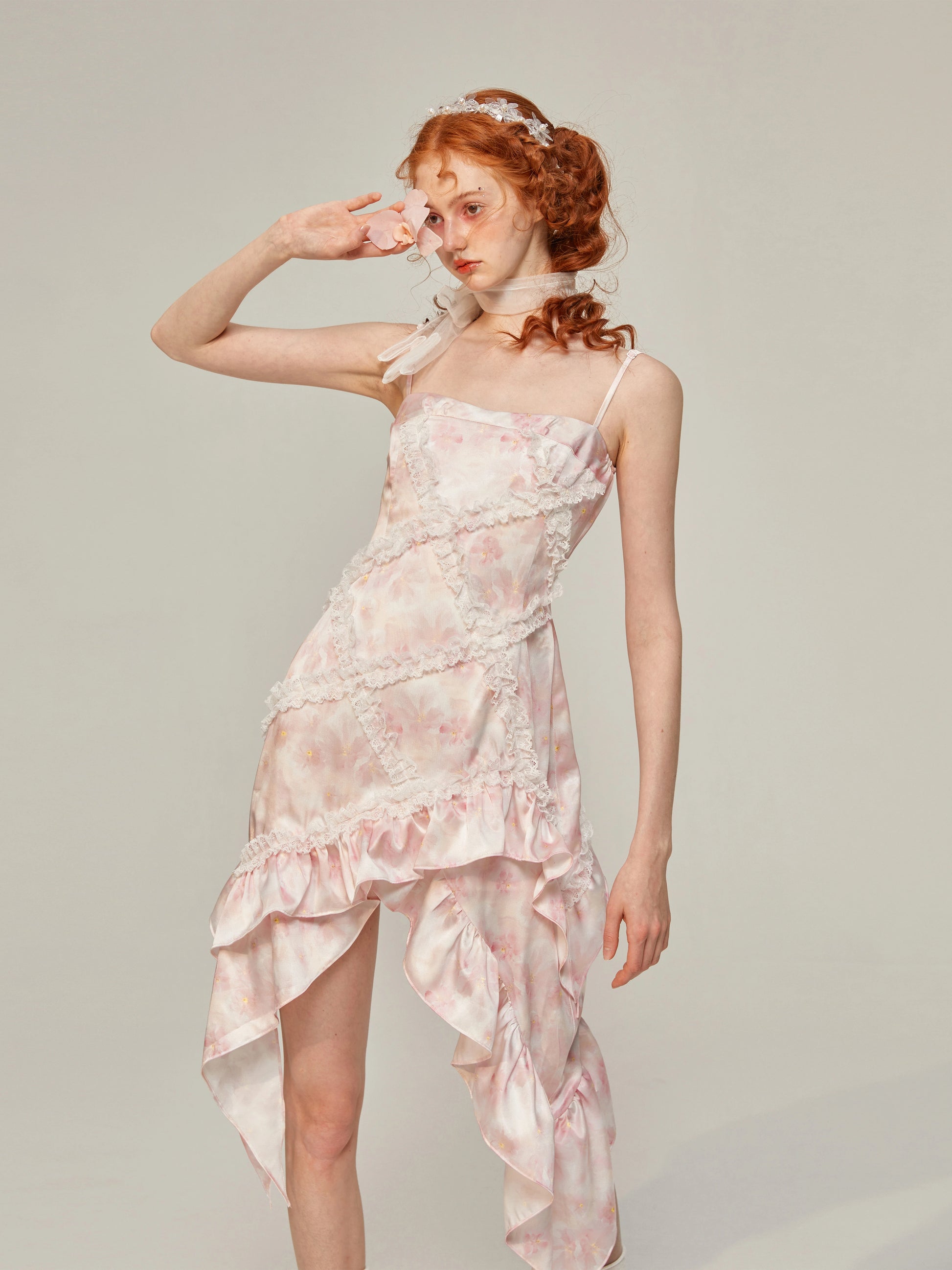 SAKURA Fishtail - Cherry Blossom Print Dress