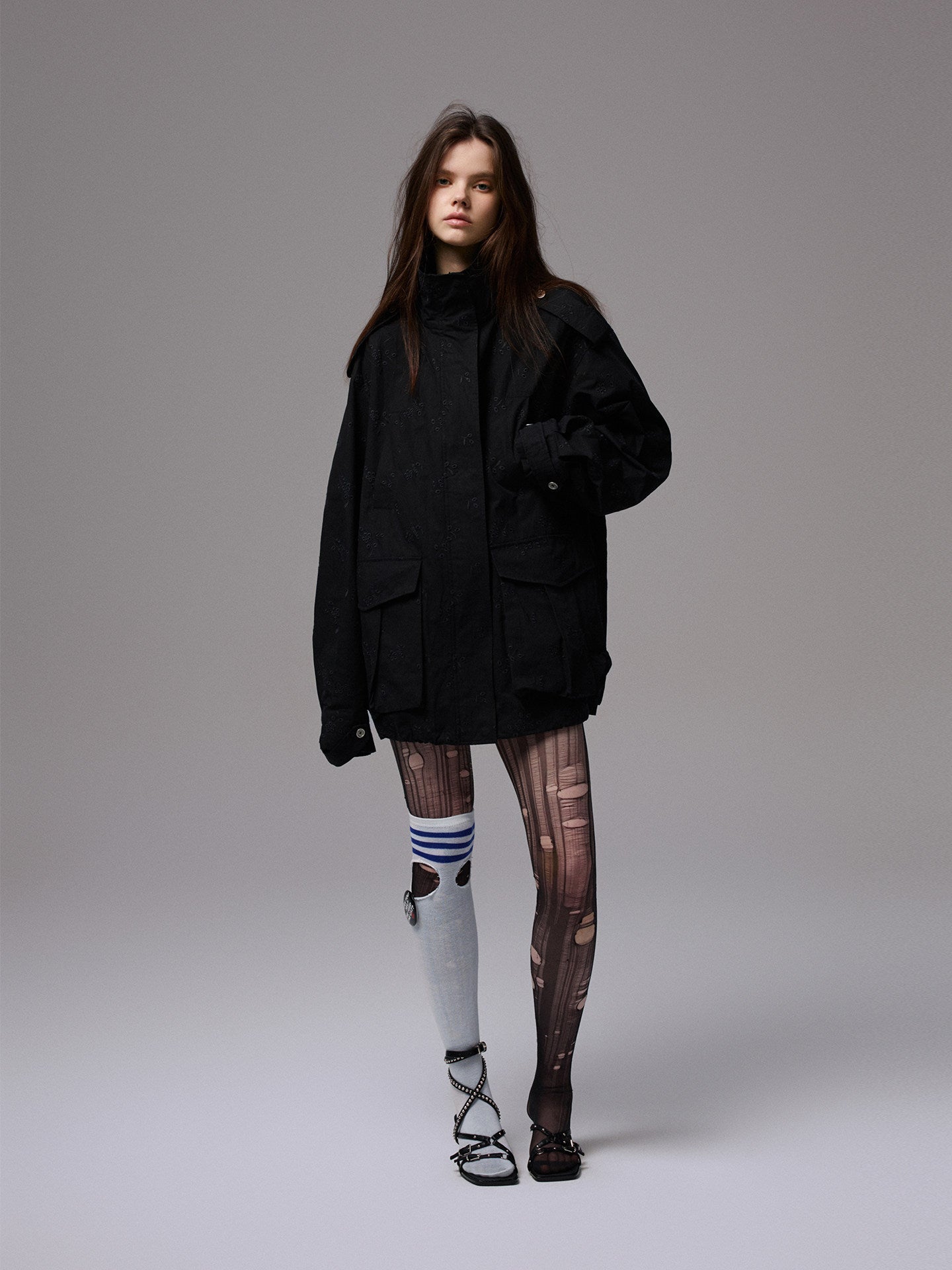 Embroidered Utility Workwear Jacket