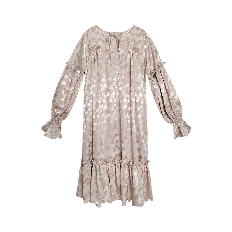 Dot Loose Nightgown Dress