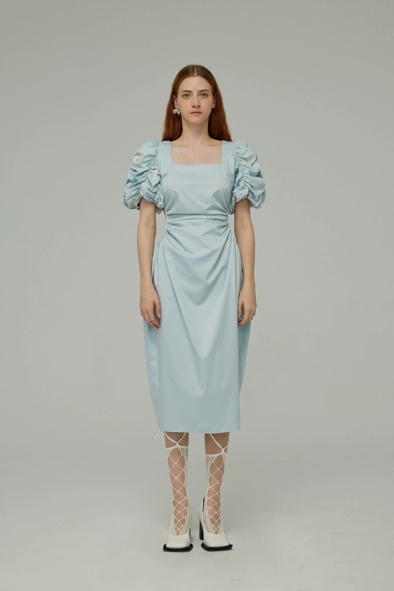 Robe de fée de couture bleue