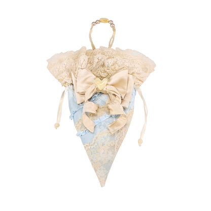Cream Rococo Tote Bag | Vintage Lace Handbag