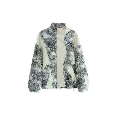 Ink and Salt Lamb Fur PU Jacket