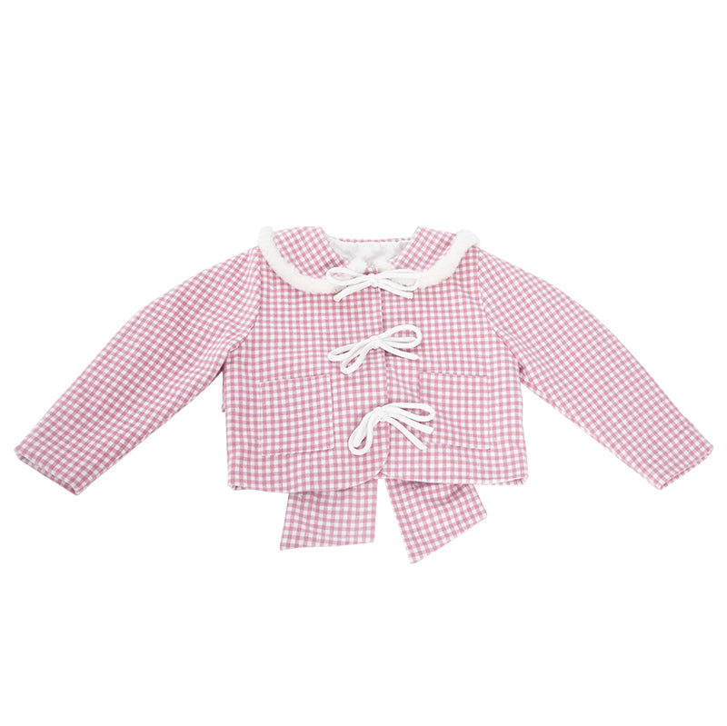 Pink Bow Neck Coat