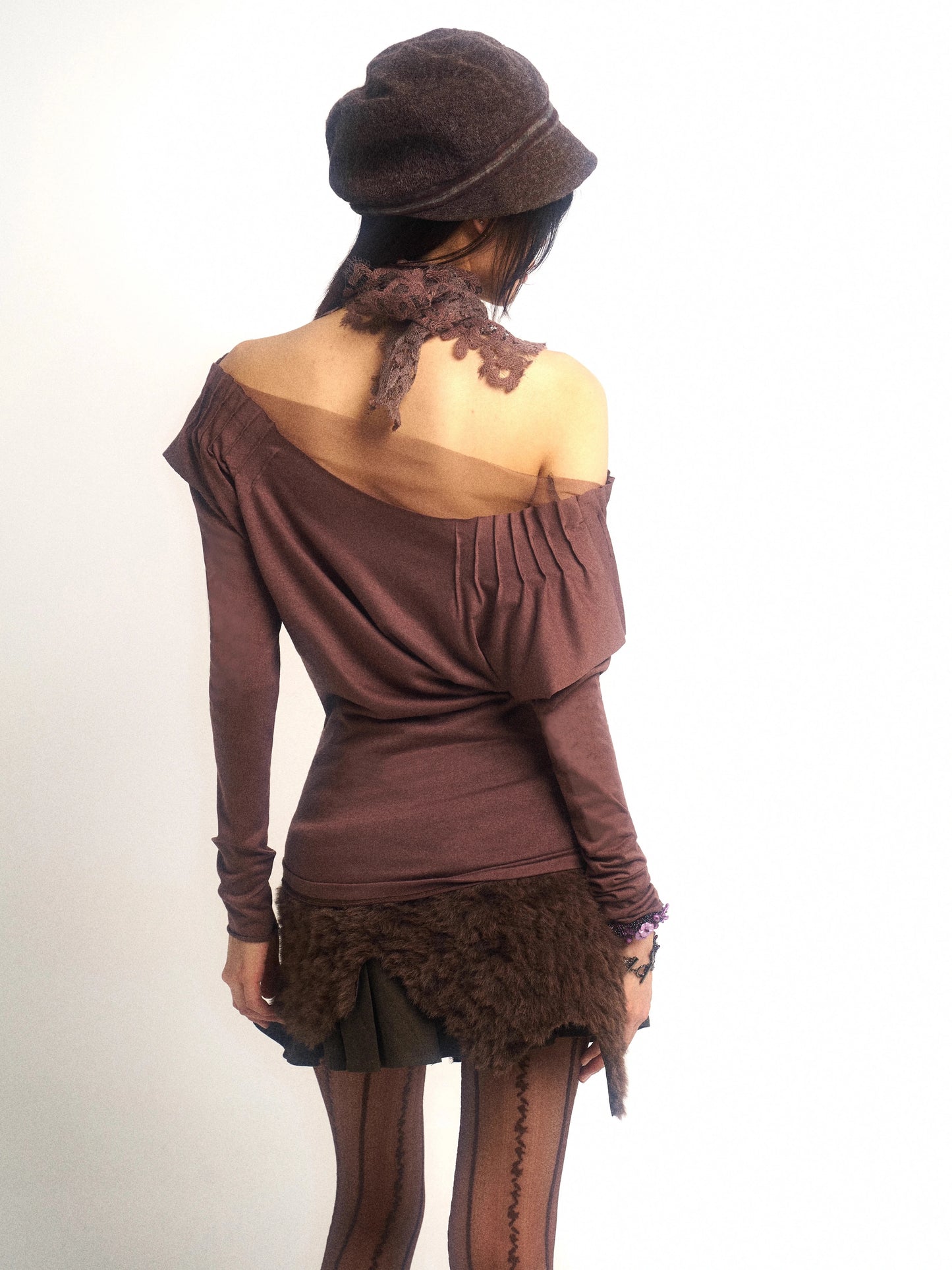 Detachable Leather Pleated Skirt – Plush Design Flair