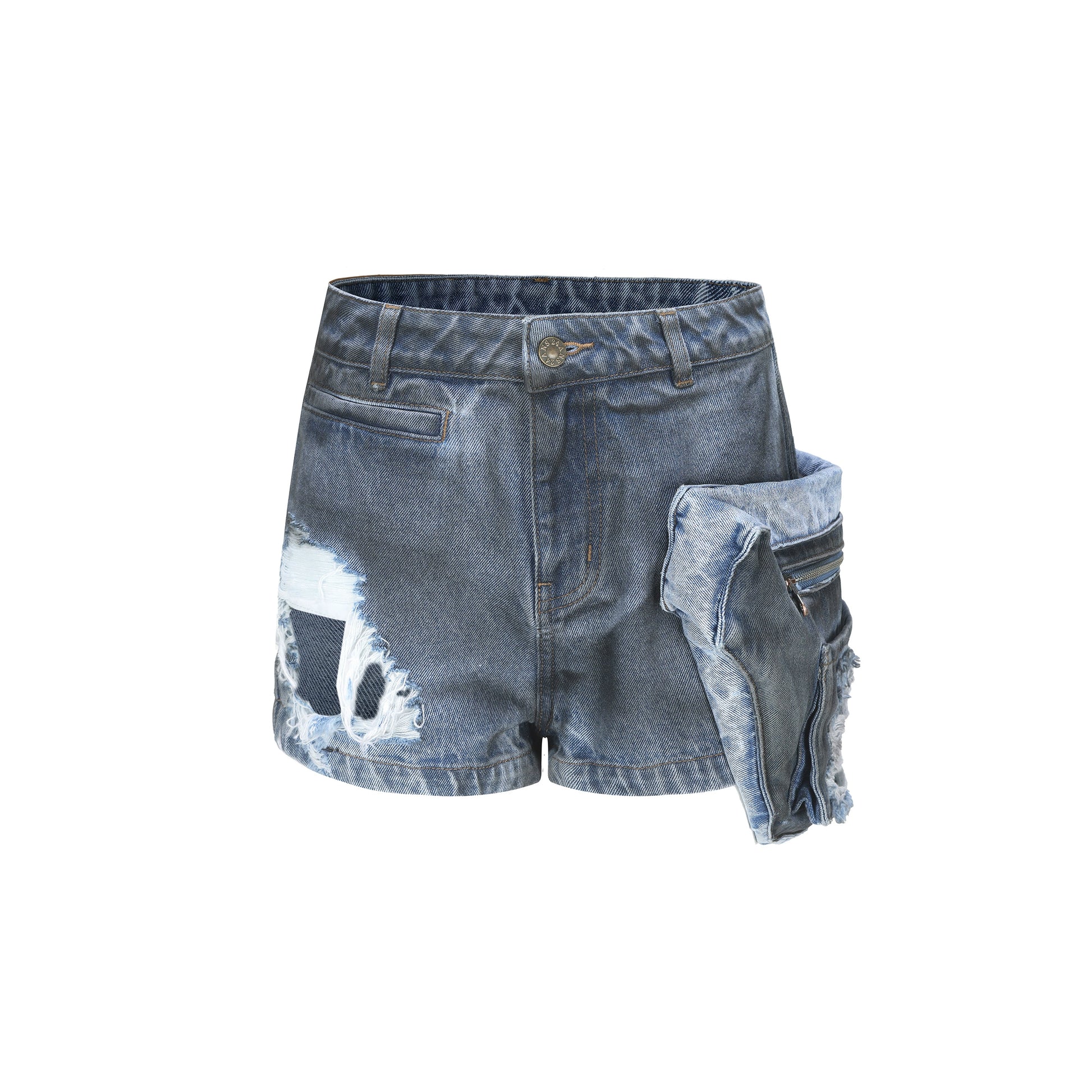 Detachable Side Bags Denim Hot Pants | Perfect for a Date When You Have Nothing to Wear