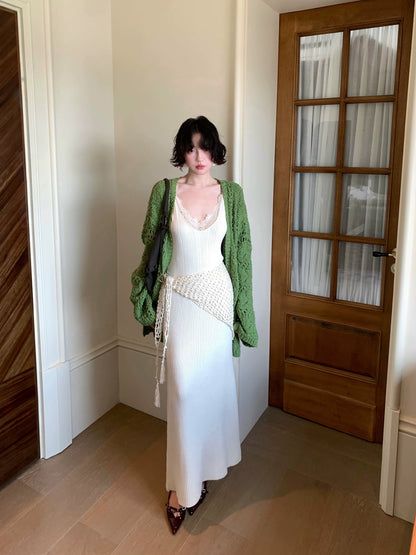 Lazy Autumn Light Hollow-Knit Cotton Cardigan Jacket – Hong Kong Retro