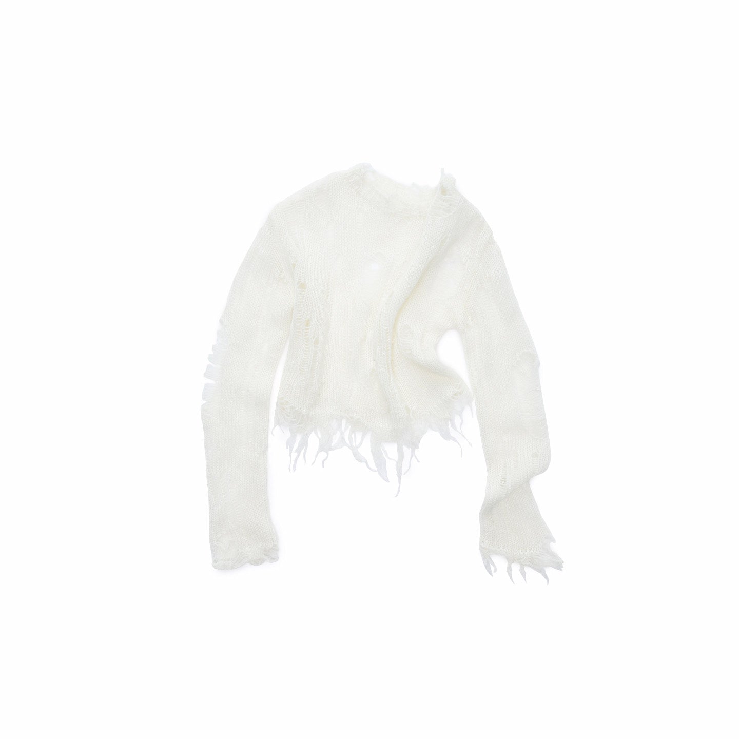 Openwork Mohair Knit Sweater