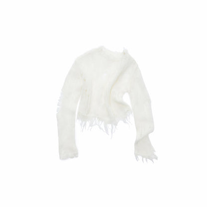 Openwork Mohair Knit Sweater