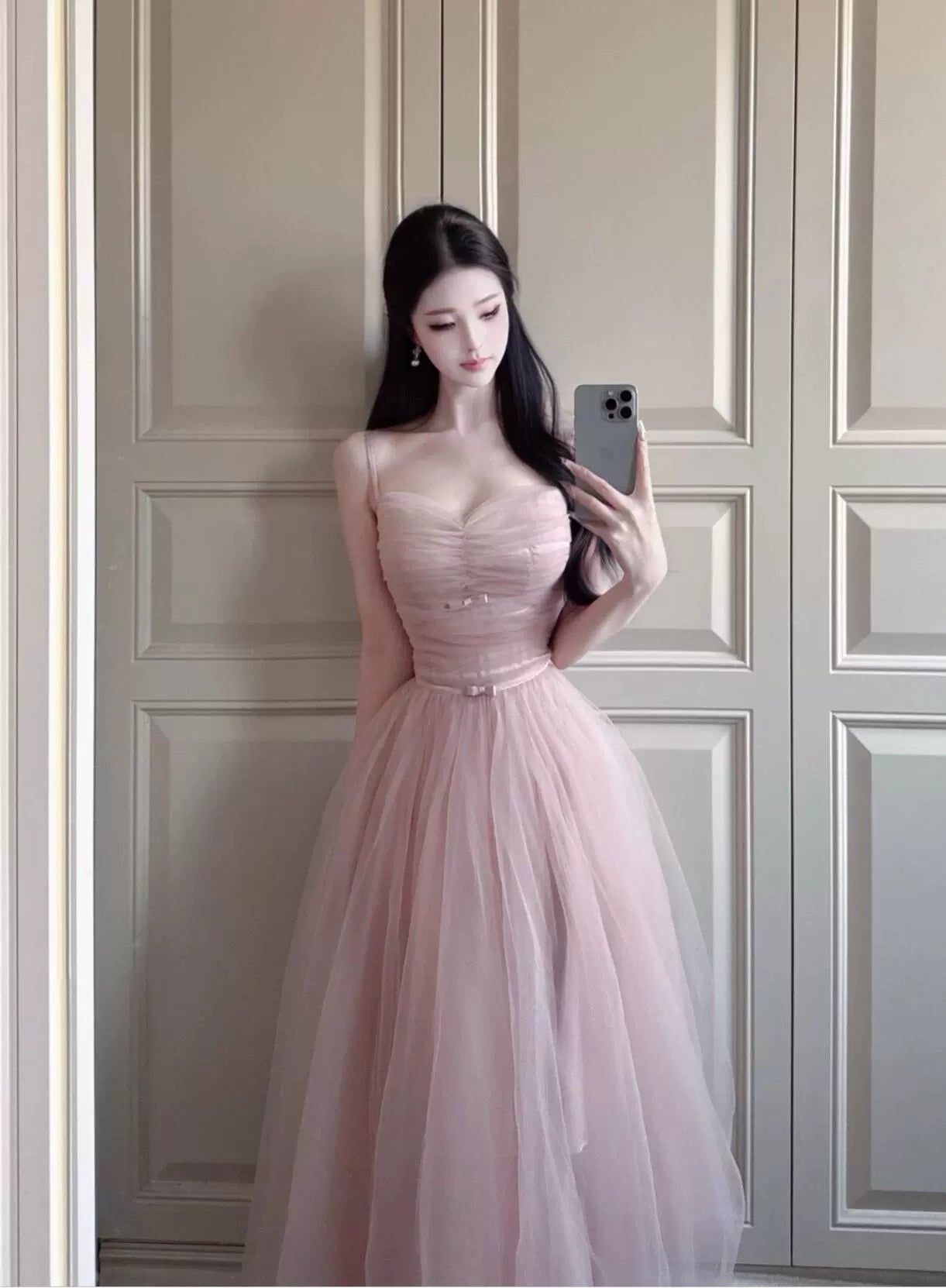 French Princess Slip Dress – Luxe Mesh Birthday Party Gown