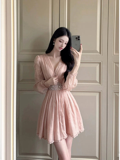 Plant-Dyed Slip Dress – National Style Luxe Long Skirt for High-End Wear