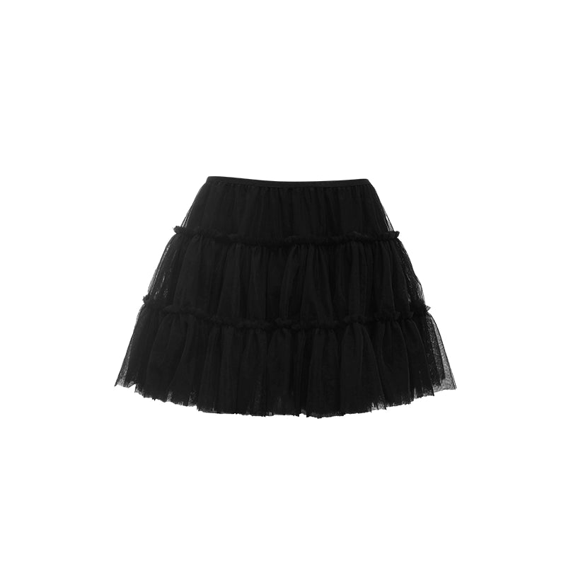 Ballet Mesh Puffy Skirt – Sheer Anti-Abrasion Design for Autumn