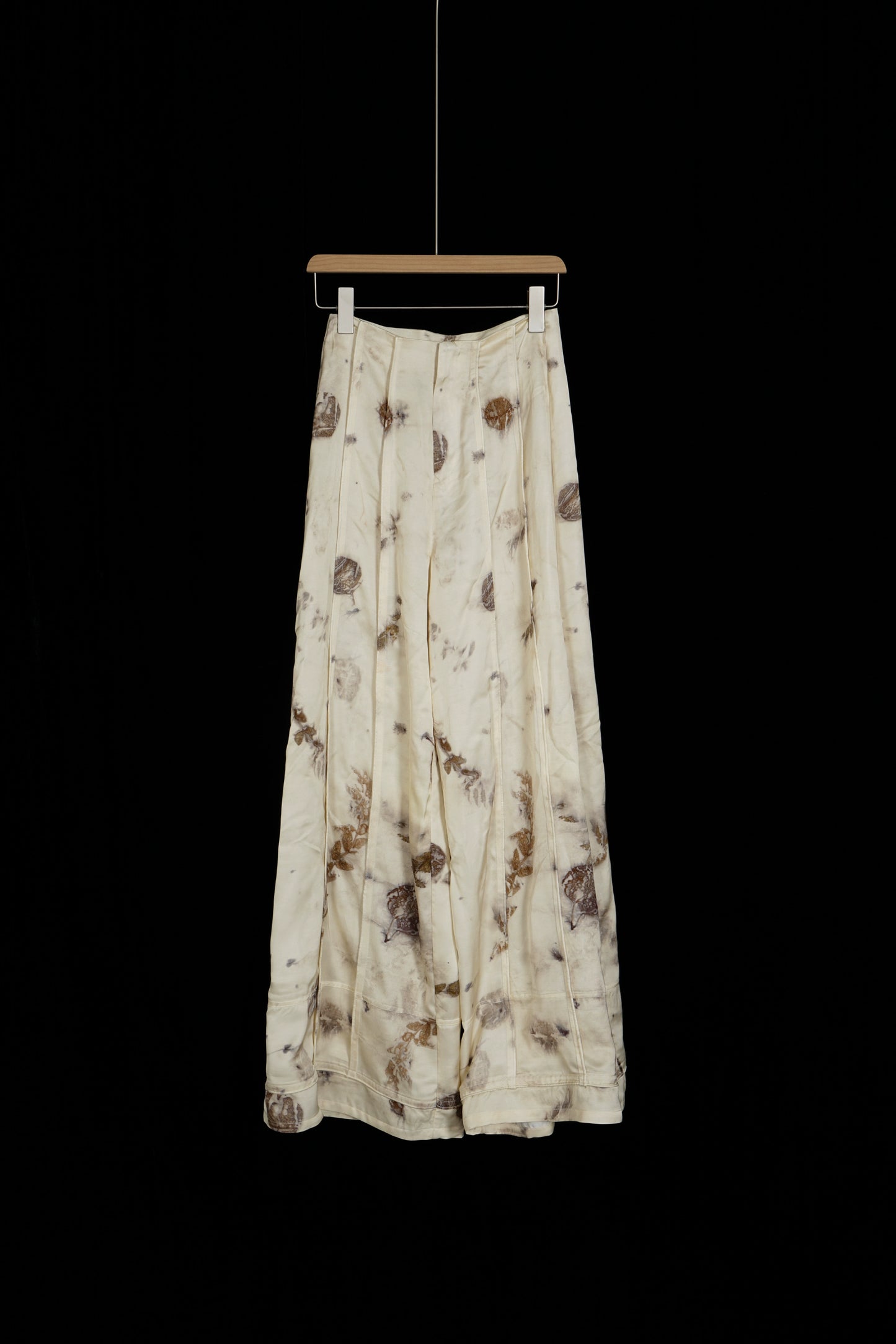 Autumn Silk Printed Wide Leg Pants