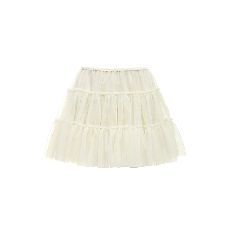 Ballet Mesh Puffy Skirt – Sheer Anti-Abrasion Design for Autumn