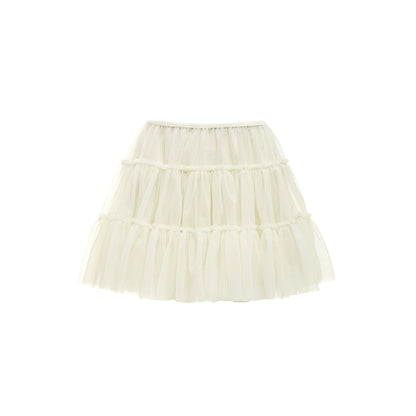 Ballet Mesh Puffy Skirt – Sheer Anti-Abrasion Design for Autumn