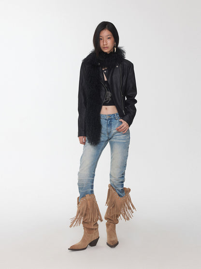 Vintage Leather Biker Jacket