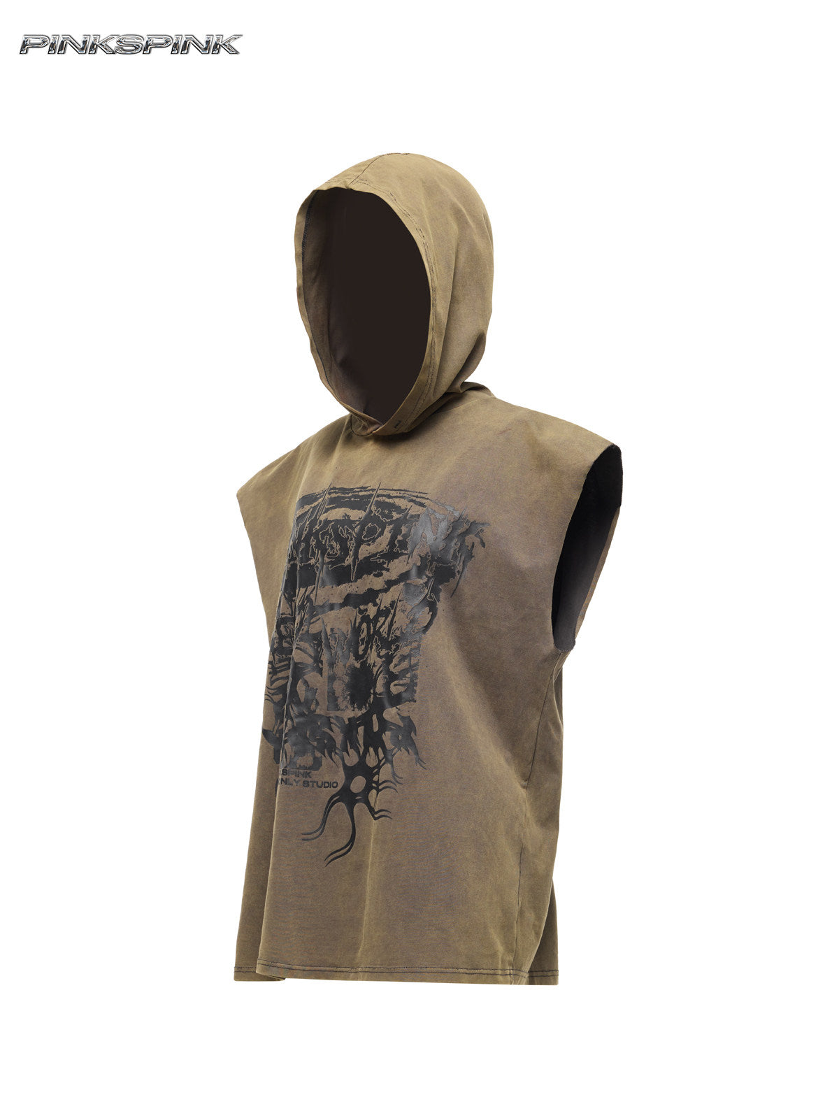 Cosmic Vortex Sleeveless Hooded Y3K Unisex Sweatshirt