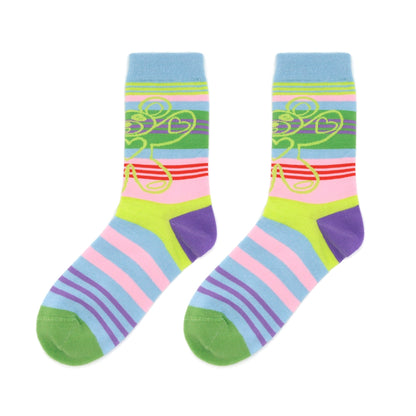 Rainbow Stripe Cotton Socks