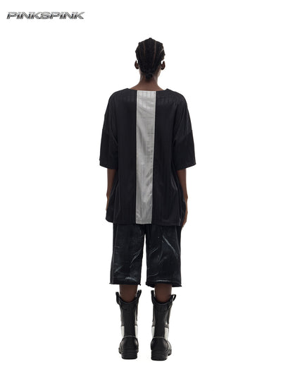 Electric Moon Flame Cat Graphic Jersey – Y2K Rock Streetwear Top