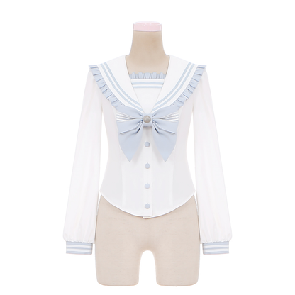 Lolita Sea Salt Cake Collar Top + Strap Skirt