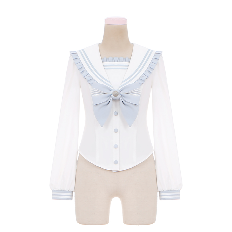 Lolita Sea Salt Cake Collar Top + Strap Skirt