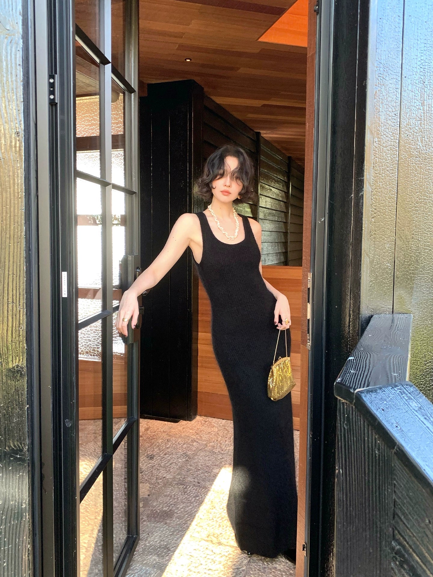 Mohair Wool-Blend Knit Vest Dress – Retro Hong Kong Fall/Winter Style