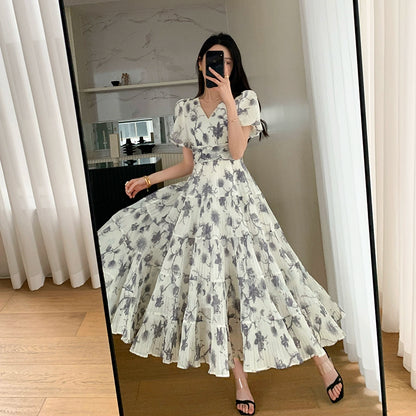 Floral Tea Style Lounge Dress