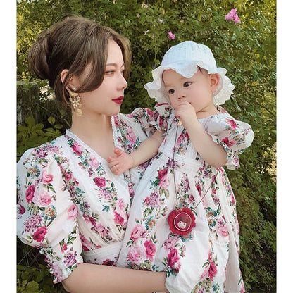 Rose Manor Parent-Child British Cotton Dress