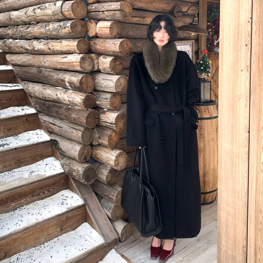 Premium 100% Wool Long Double-Faced Coat