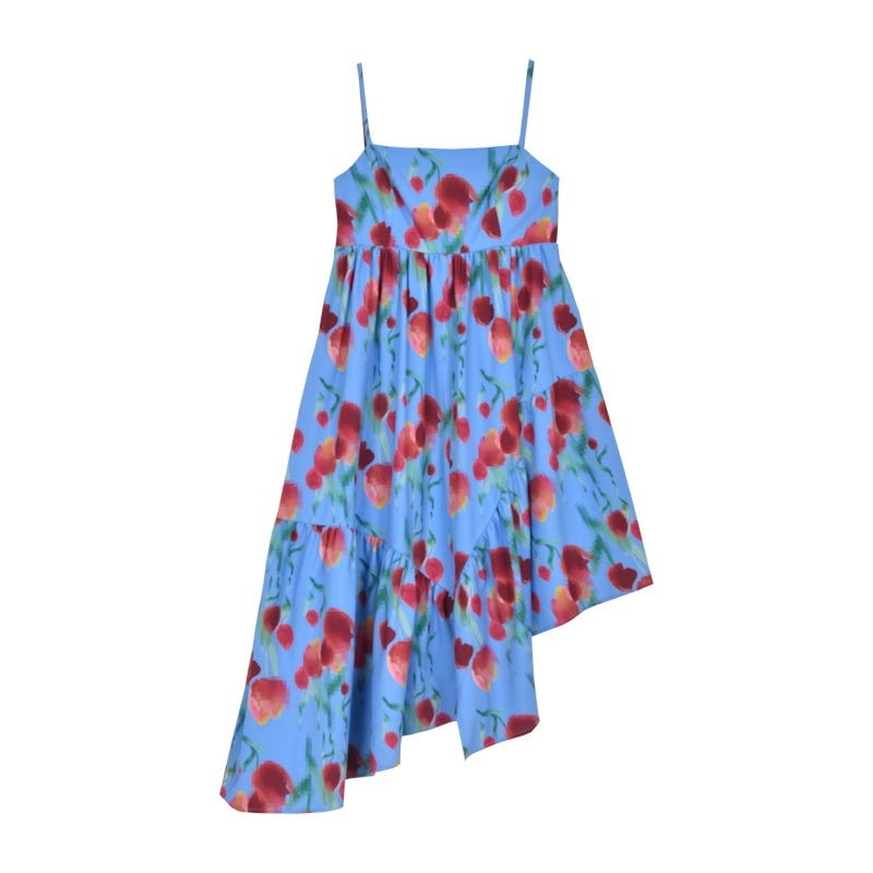 Japanese Girl: Abstract Tulip Summer Dress