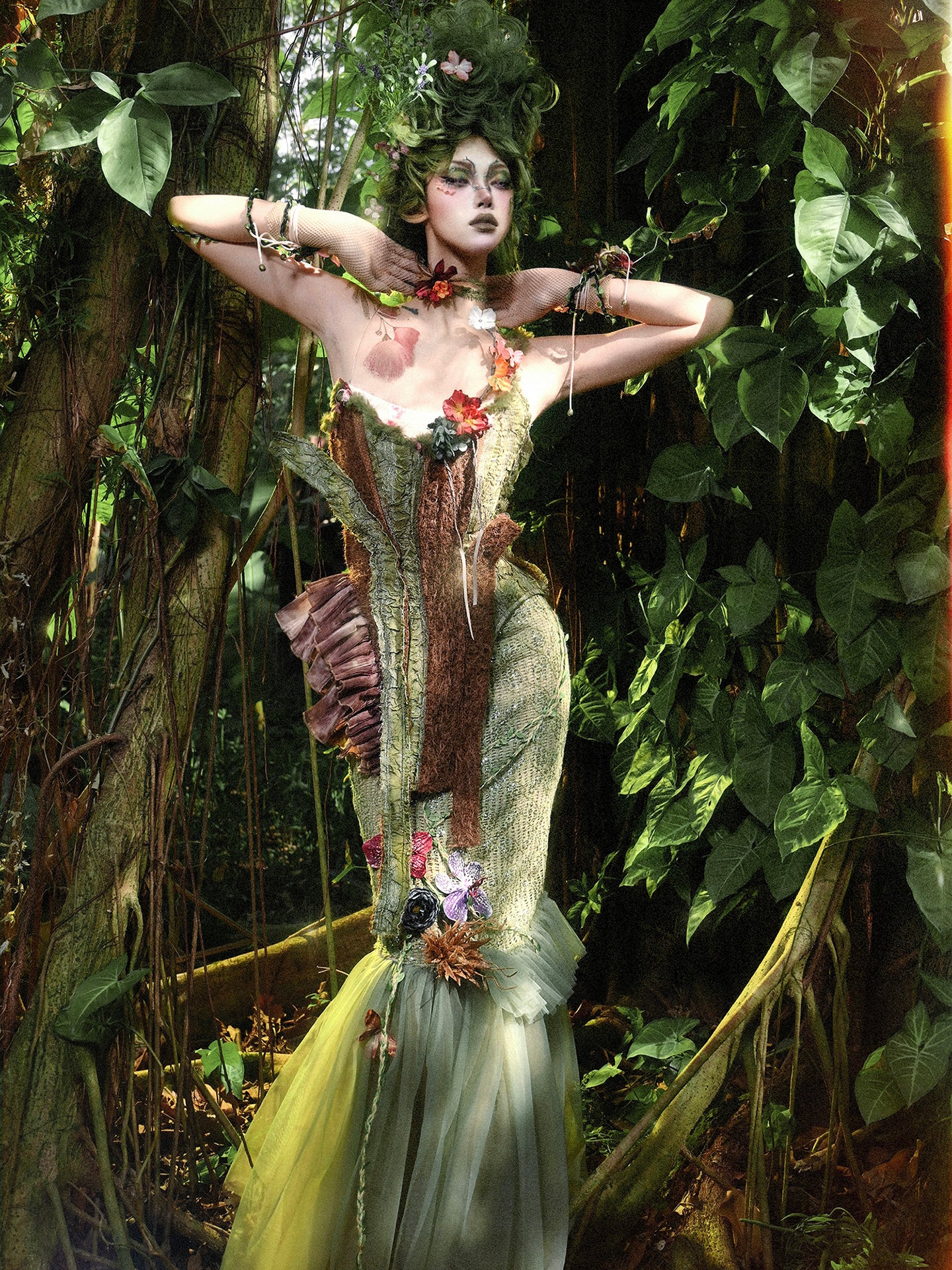 fishbone corset dress Sheer Luck Amari Fishbone Corset Bud Dress (Pink) S