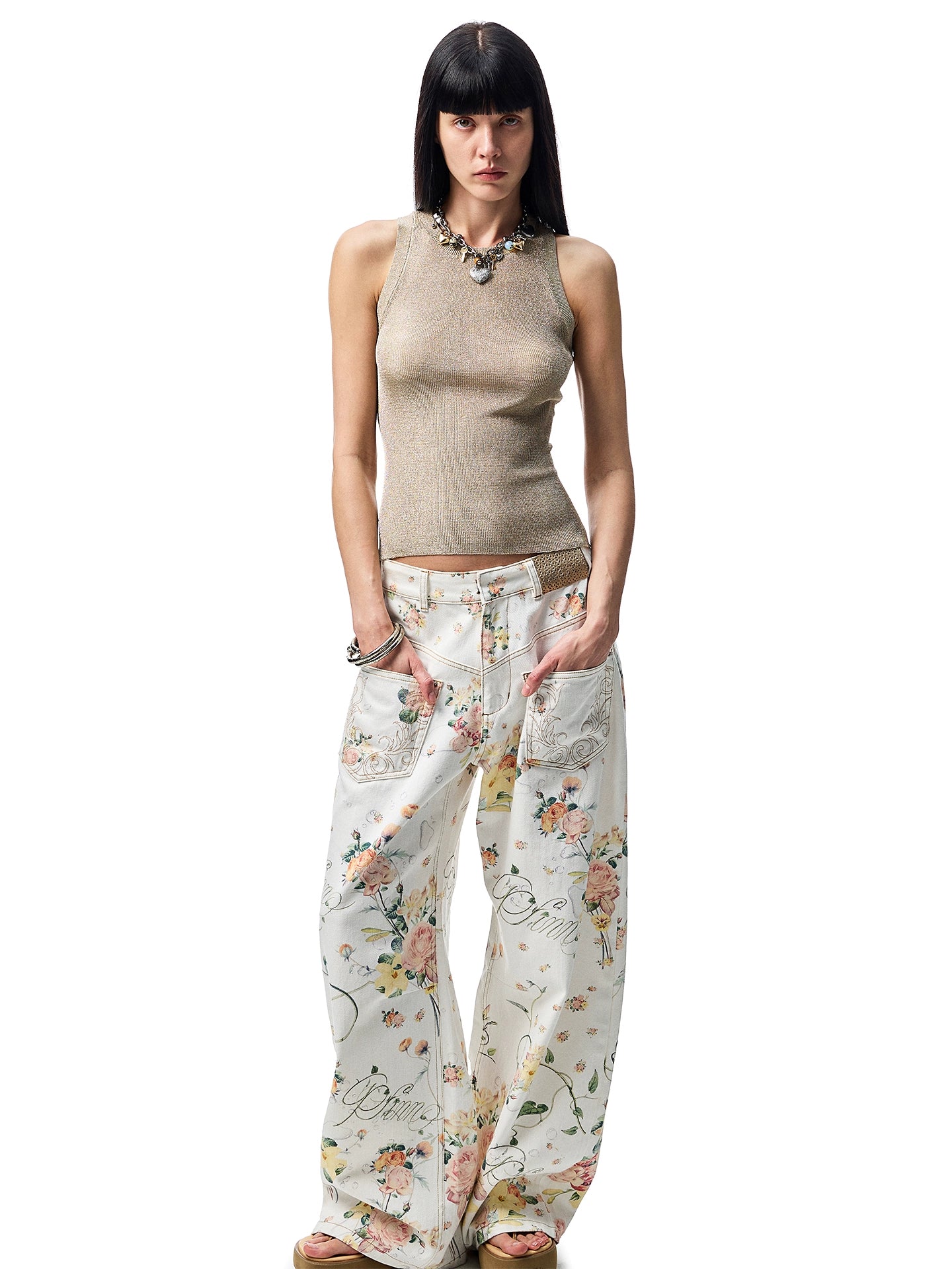 Backless Sleeveless Cable Knit Racer Top – Slim Summer Tank Style