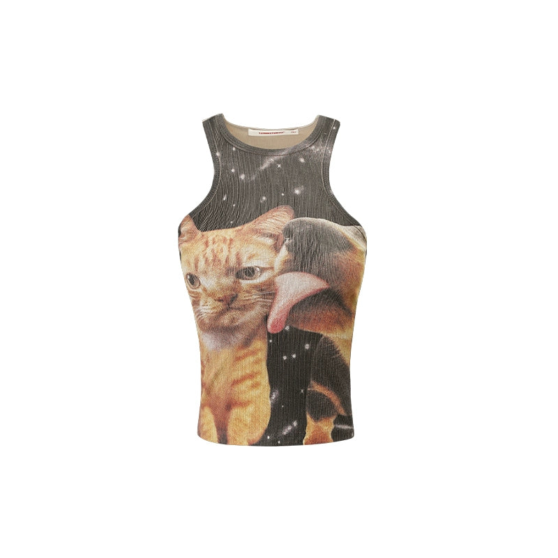 High Elastic Printed Tank Top