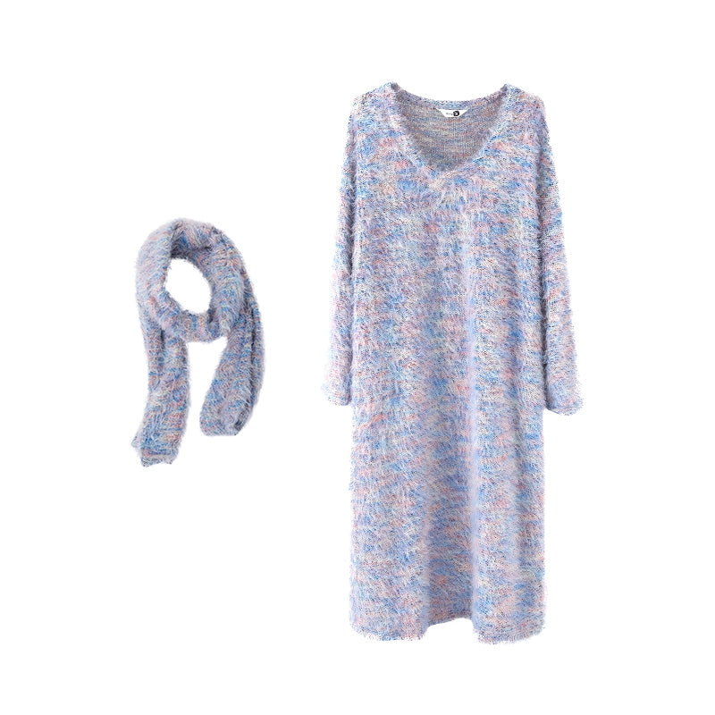 Blue Wind Chime Knitted Top Dress