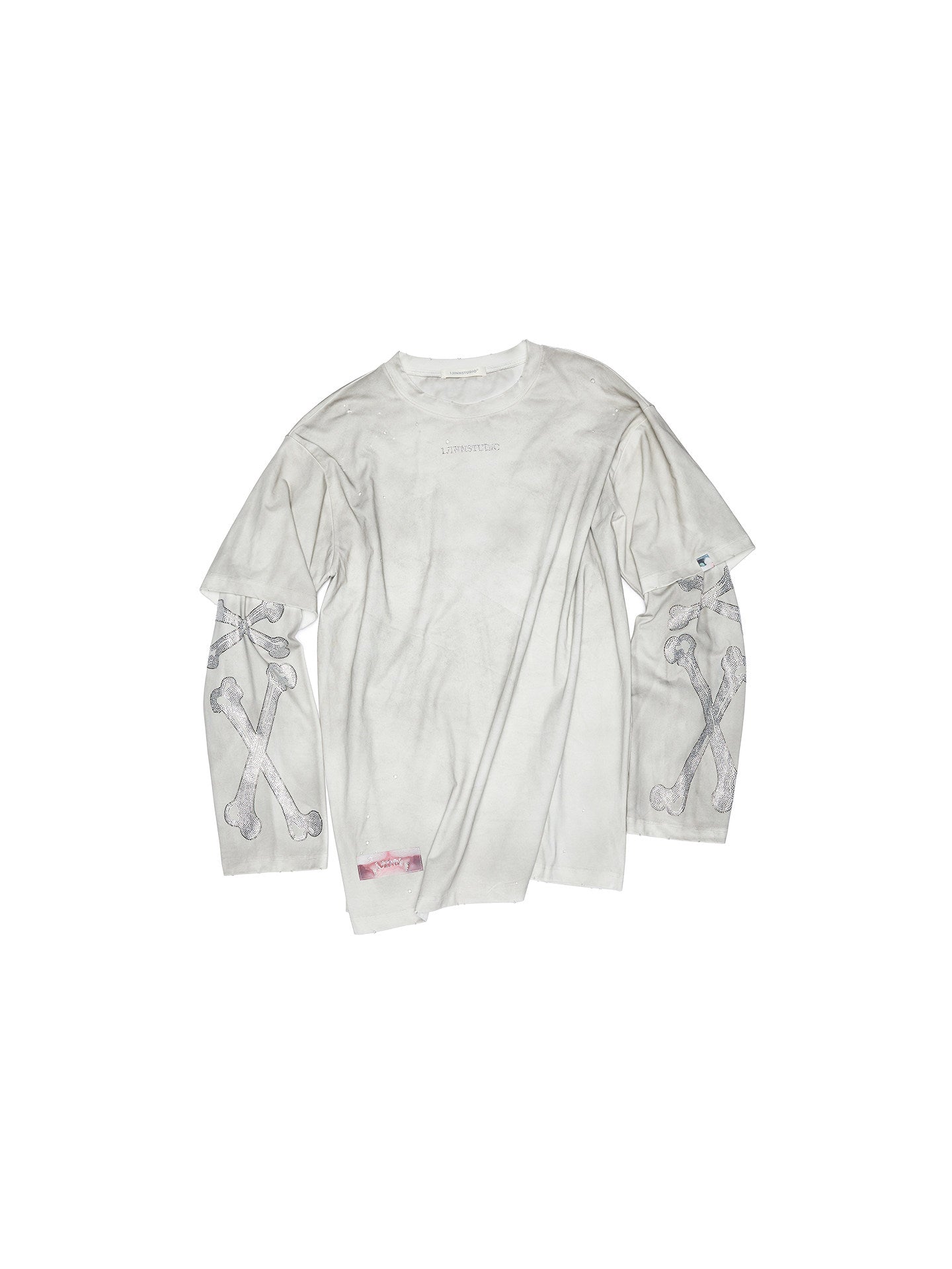Distressed Faux Layered Long Sleeve Tee