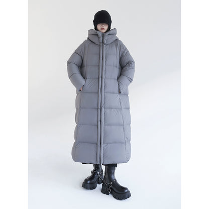 Niche Silhouette White Duck Down Jacket with Unique Warmth
