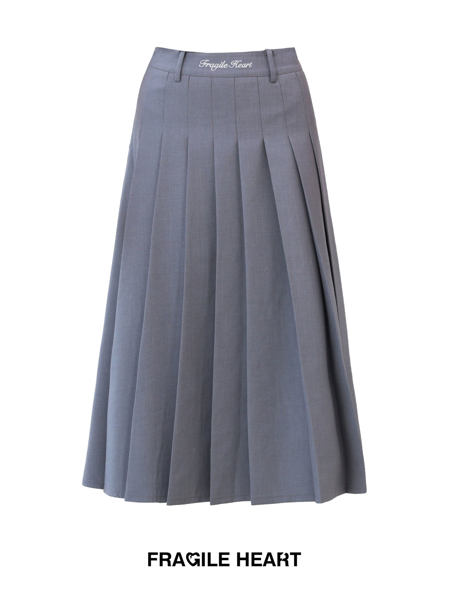 Original Embroidery 4-Color Pleated A-Line Skirt