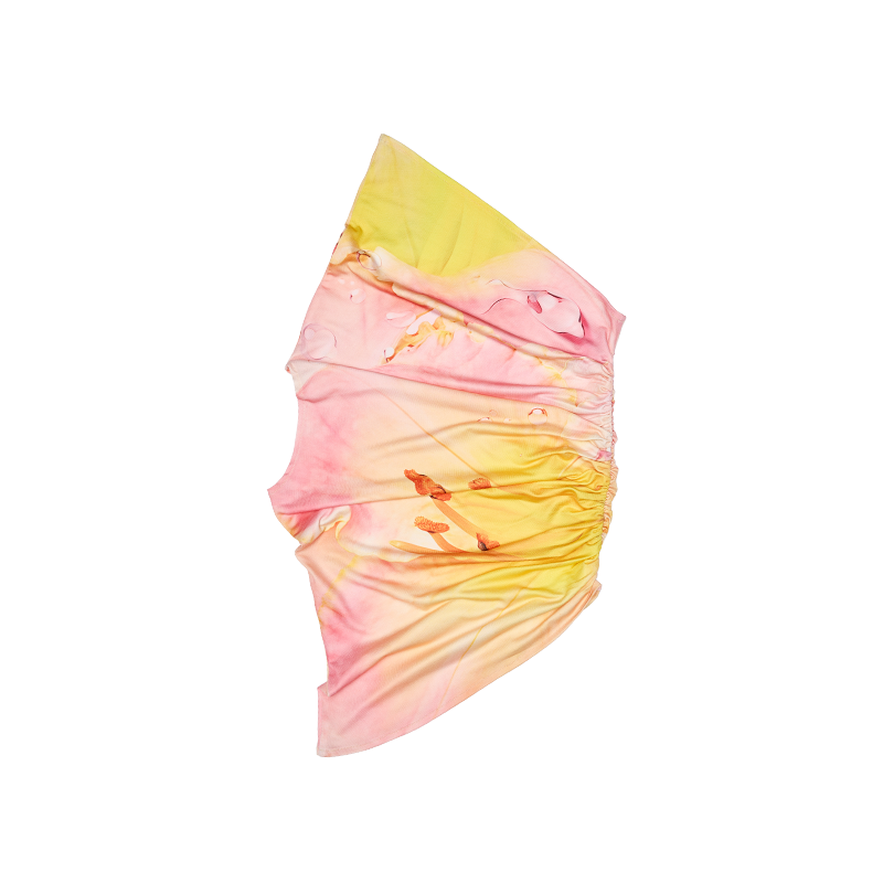 Summer Floral One-Shoulder Vest – Ruffled Slim Fit Sleeveless Top