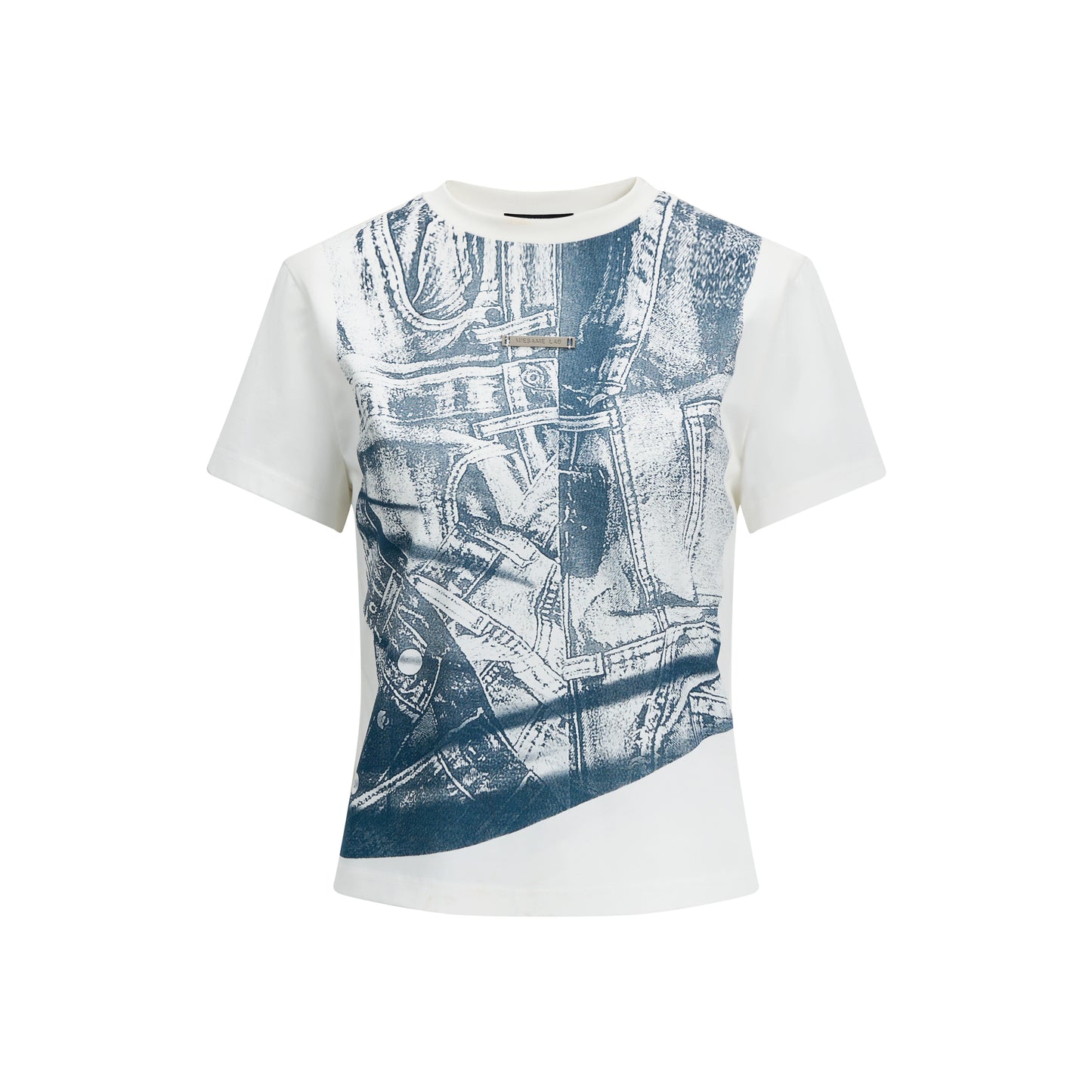 Denim Print Short Sleeve T-shirt