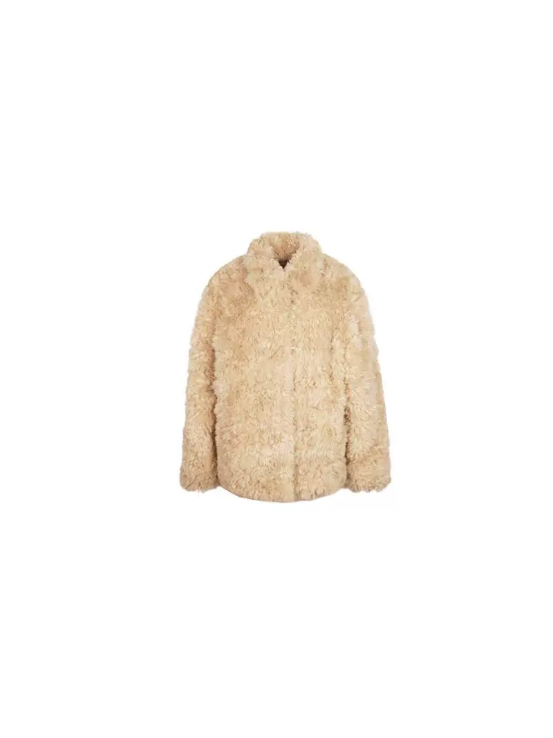 Super Soft Lapel Fur Coat – Eco-Friendly Winter Style