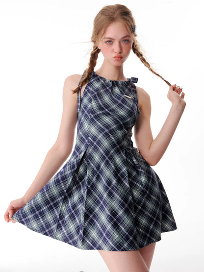 High-End Retro Plaid Strap Skirt | Slim Fit Summer American Design