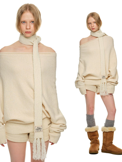 Alpaca Plush Slim Scarf – Versatile & Soft Everyday Accessory