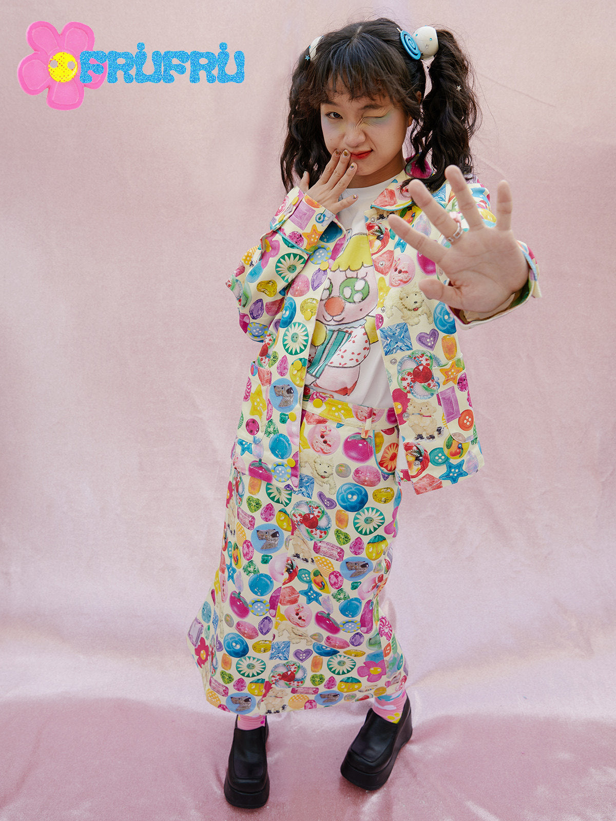 Printed Casual Jacket | Cute Childlike Spring Outerwear