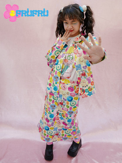Printed Casual Jacket | Cute Childlike Spring Outerwear