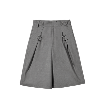 Grey Split High Waist Pants