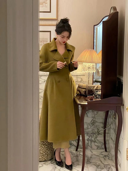 Reversible Tweed Jacket with Wool Skirt – Retro Hepburn Winter Set