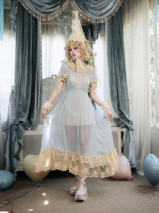 Baby Blue Rococo Lace Dress | French Doll Princess Dress