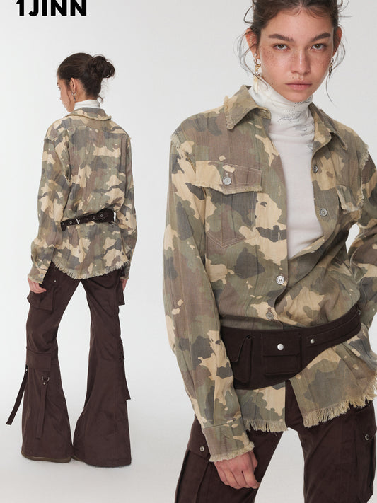 Distressed Camouflage Shirt