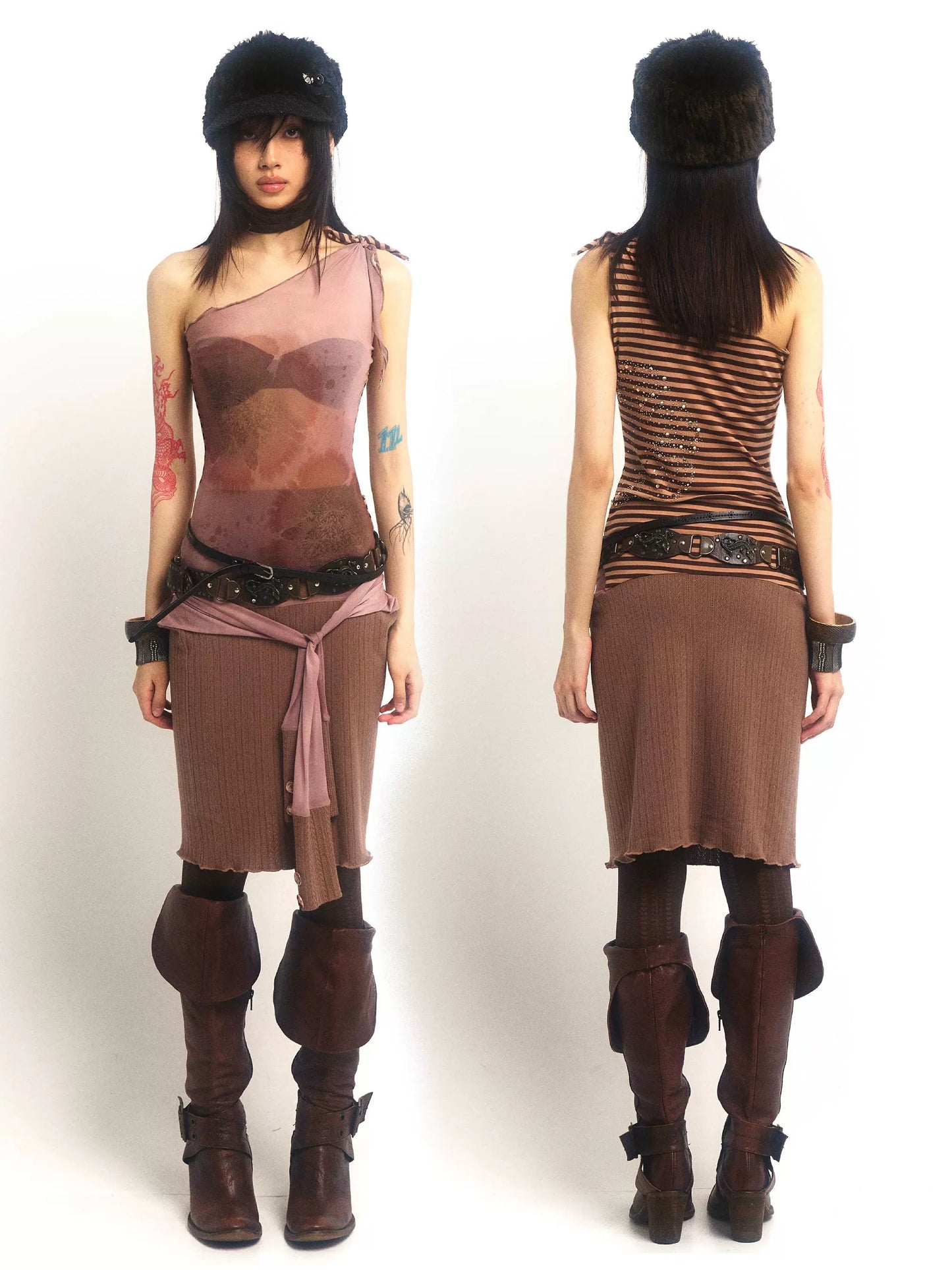 Floral Reversible Knit Top – Hand-Painted Artisan Feel