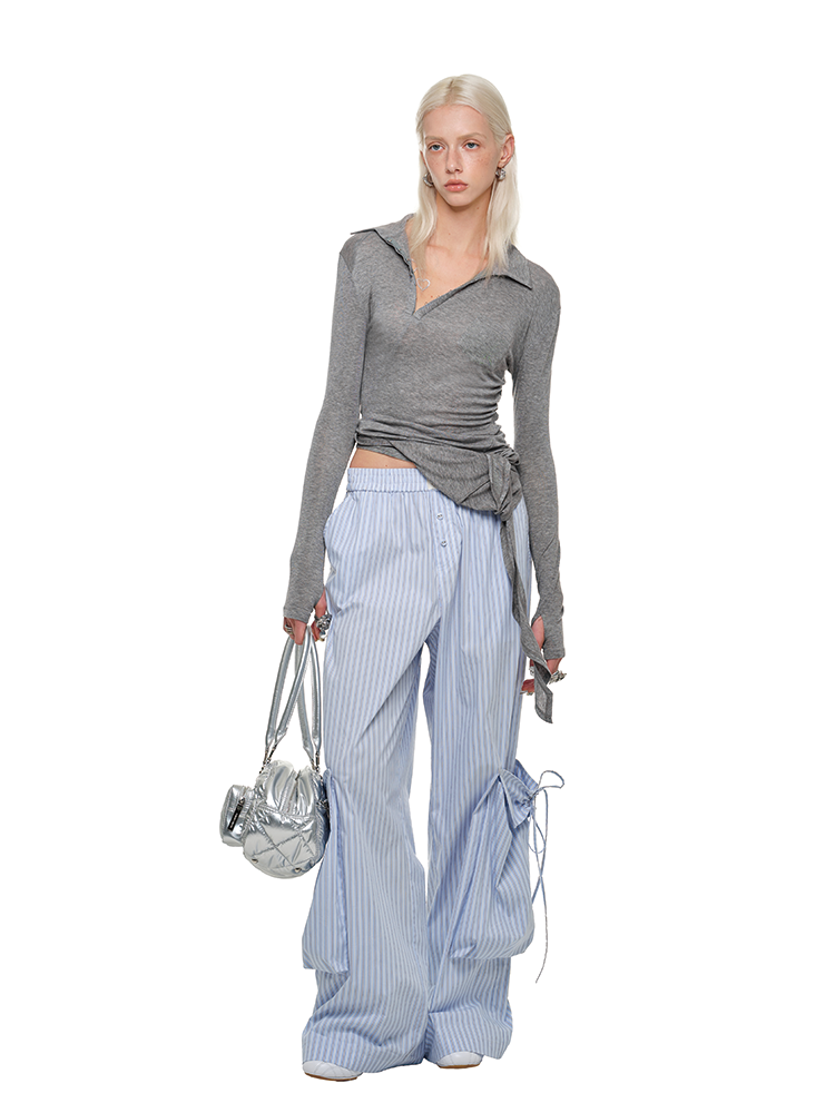 Deconstructed Polo Shirt – Irregular Hook Slim Fit Style