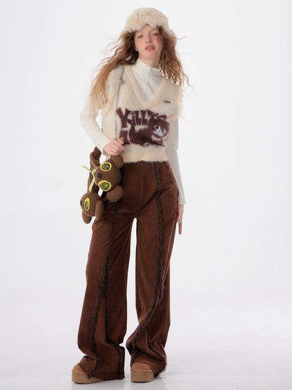 Loose Wide-Leg Retro Pants | High Waist Slim Fit for Autumn/Winter Casual Style